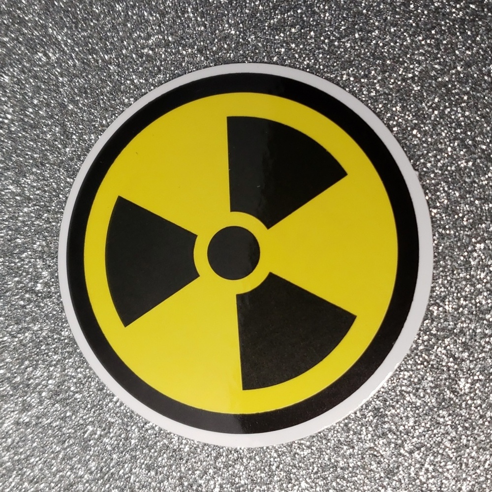 SIGNS WATERPOOF Sticker RADIOACTIVE